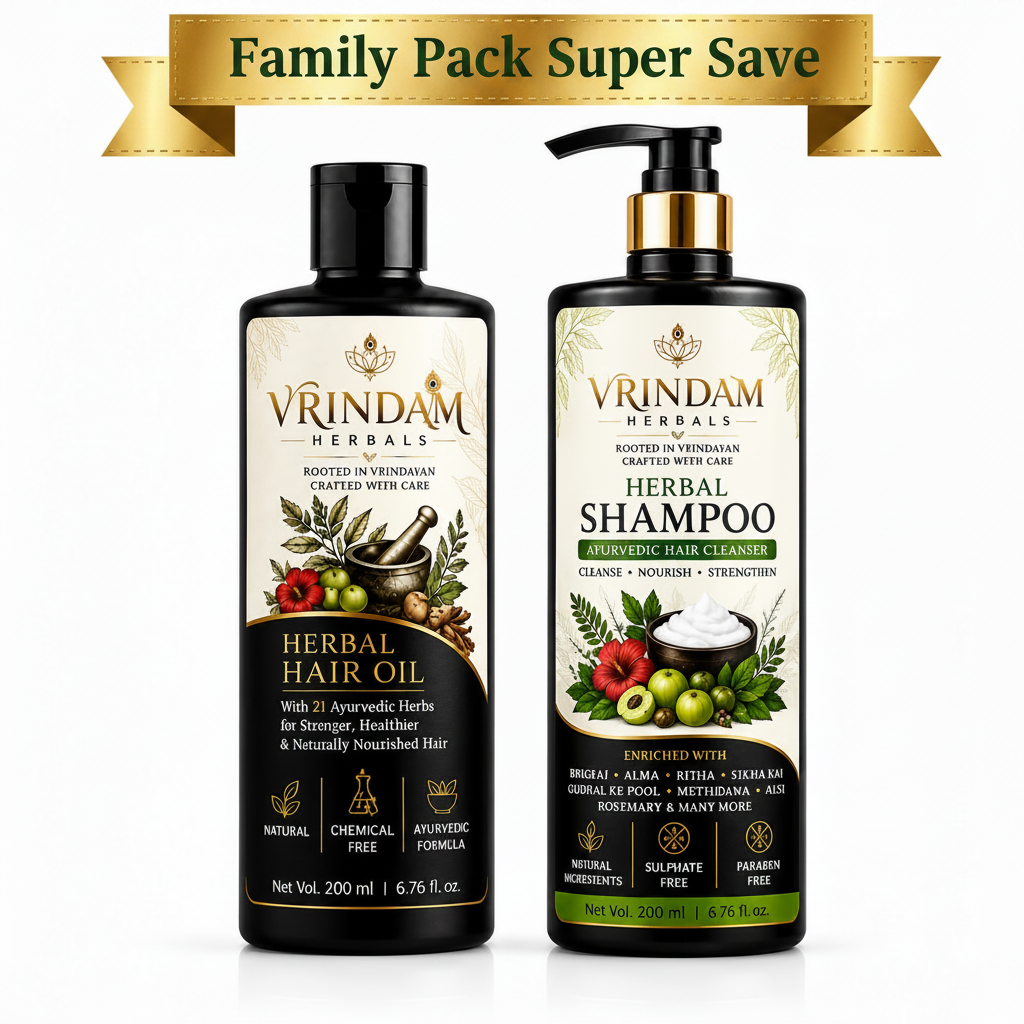 VRINDAM HERBALS Complete Hair Care Combo (200 ml + 200 ml)