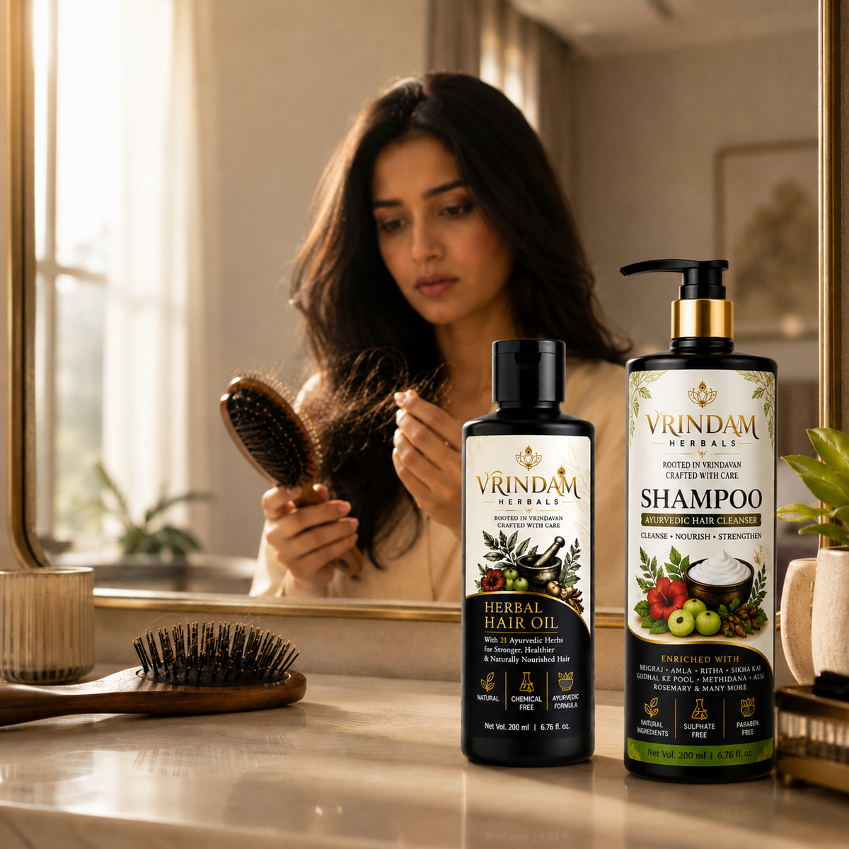 VRINDAM HERBALS Complete Hair Care Combo (200 ml + 200 ml)