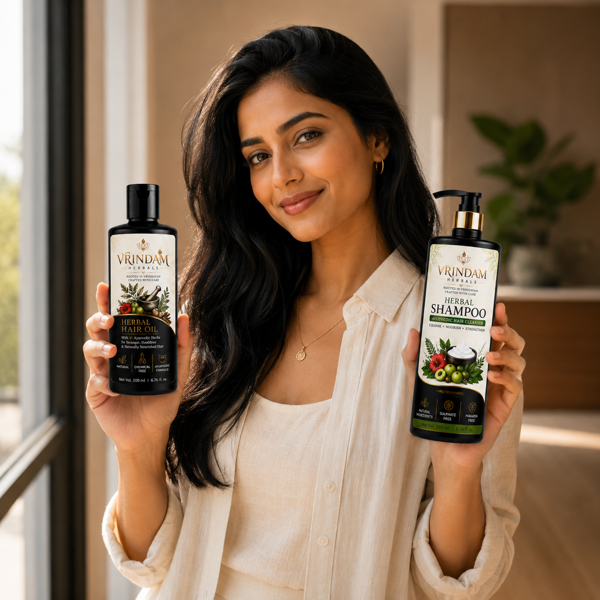 VRINDAM HERBALS Complete Hair Care Combo (200 ml + 200 ml)