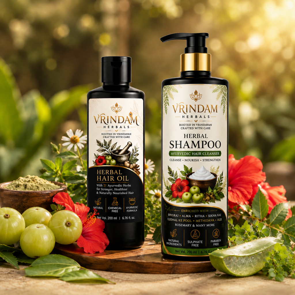 VRINDAM HERBALS Complete Hair Care Combo (200 ml + 200 ml)
