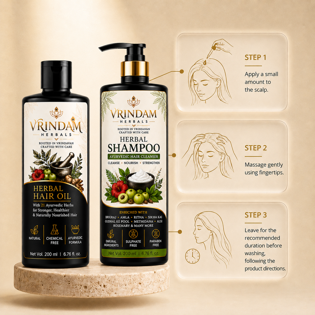 VRINDAM HERBALS Complete Hair Care Combo (200 ml + 200 ml)