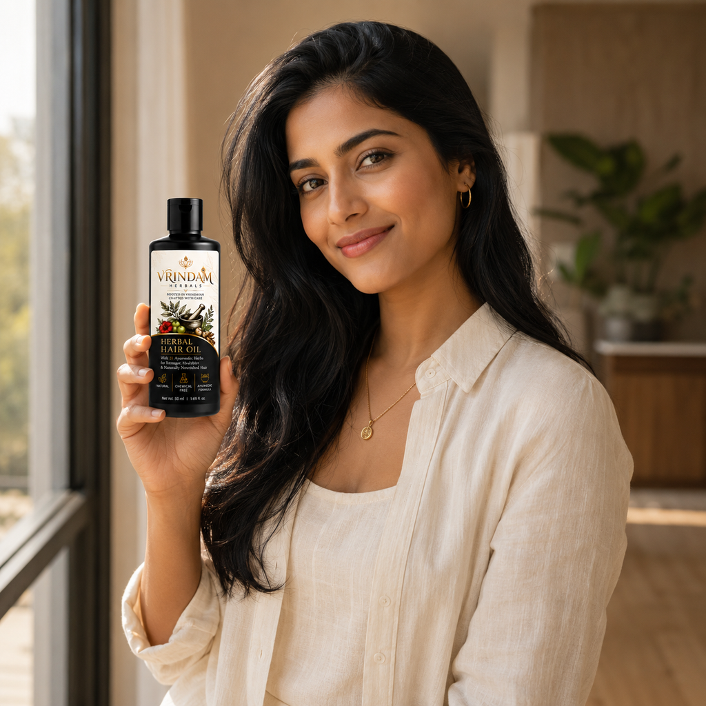 VRINDAM Herbal Hair Oil Twin Pack | 2 × 50 ml (100 ml)