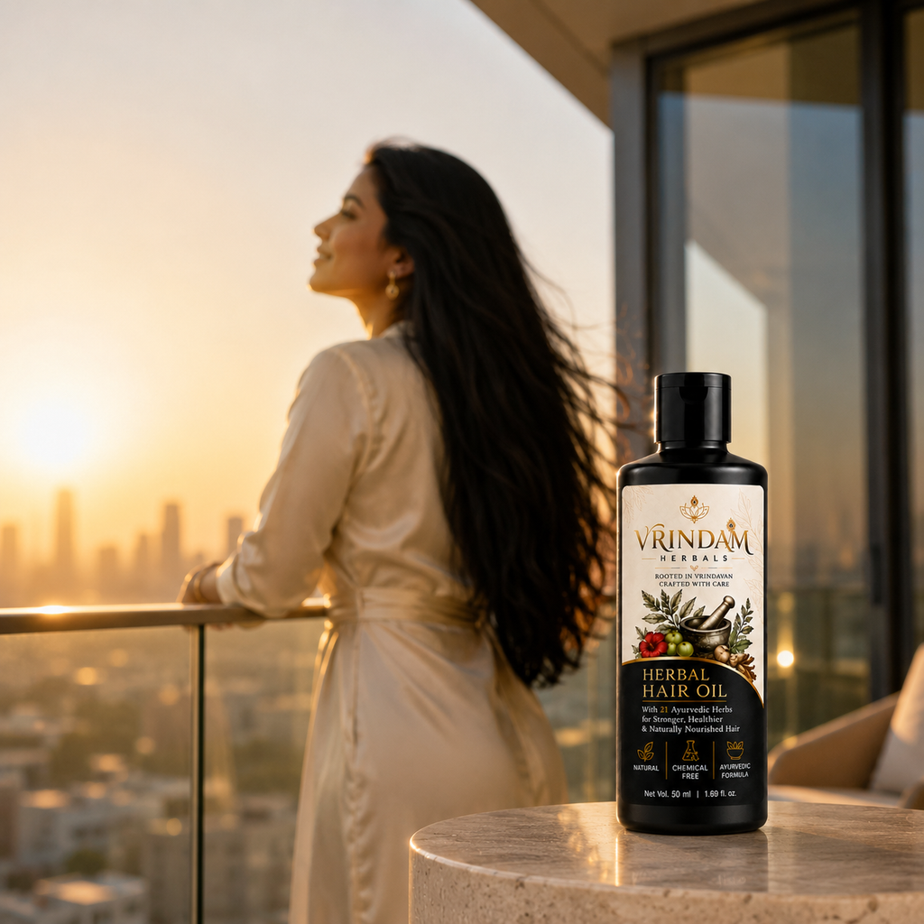 VRINDAM Herbal Hair Oil Twin Pack | 2 × 50 ml (100 ml)